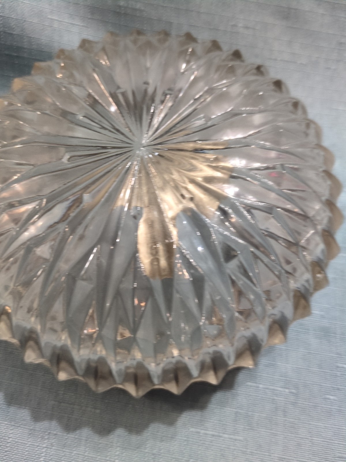 ANTIQUE VINTAGE HAND MADE CRYSTAL CUP/BOWL BRAMA ENGLAND VERY UNIQUE 5″X2″