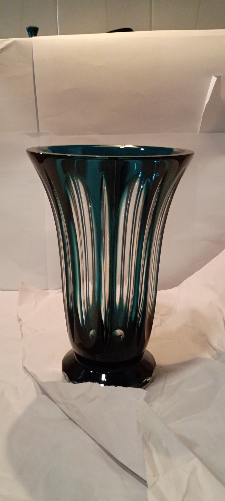 Caesar Crystal Bohemiae Visu Lead Crystal Banquet Vase 24% PbO Czech Republic