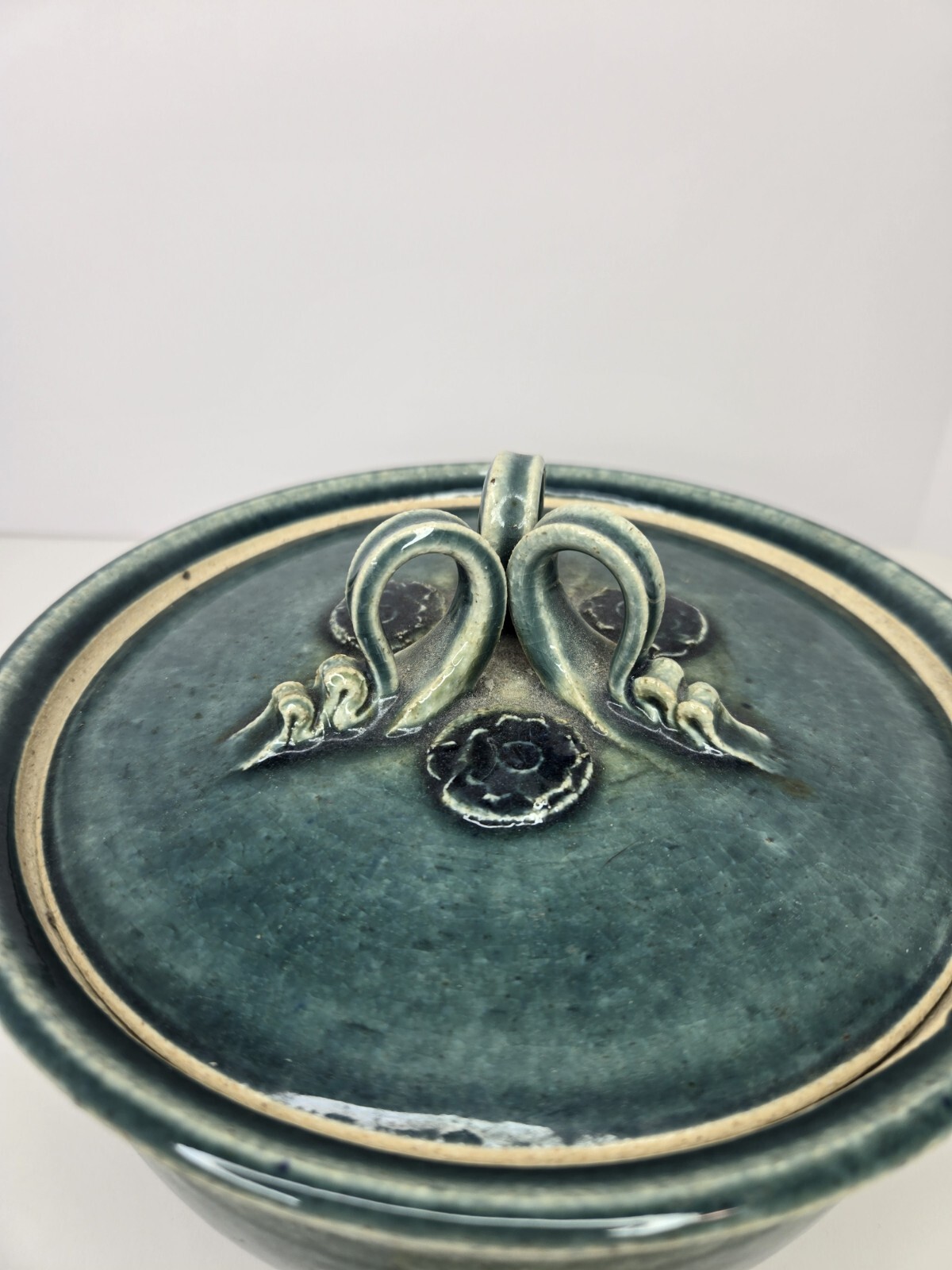 Russel Spillman Pottery Lidded Pot Dish Glazed Homer NY Fine Art Ceramic Unique