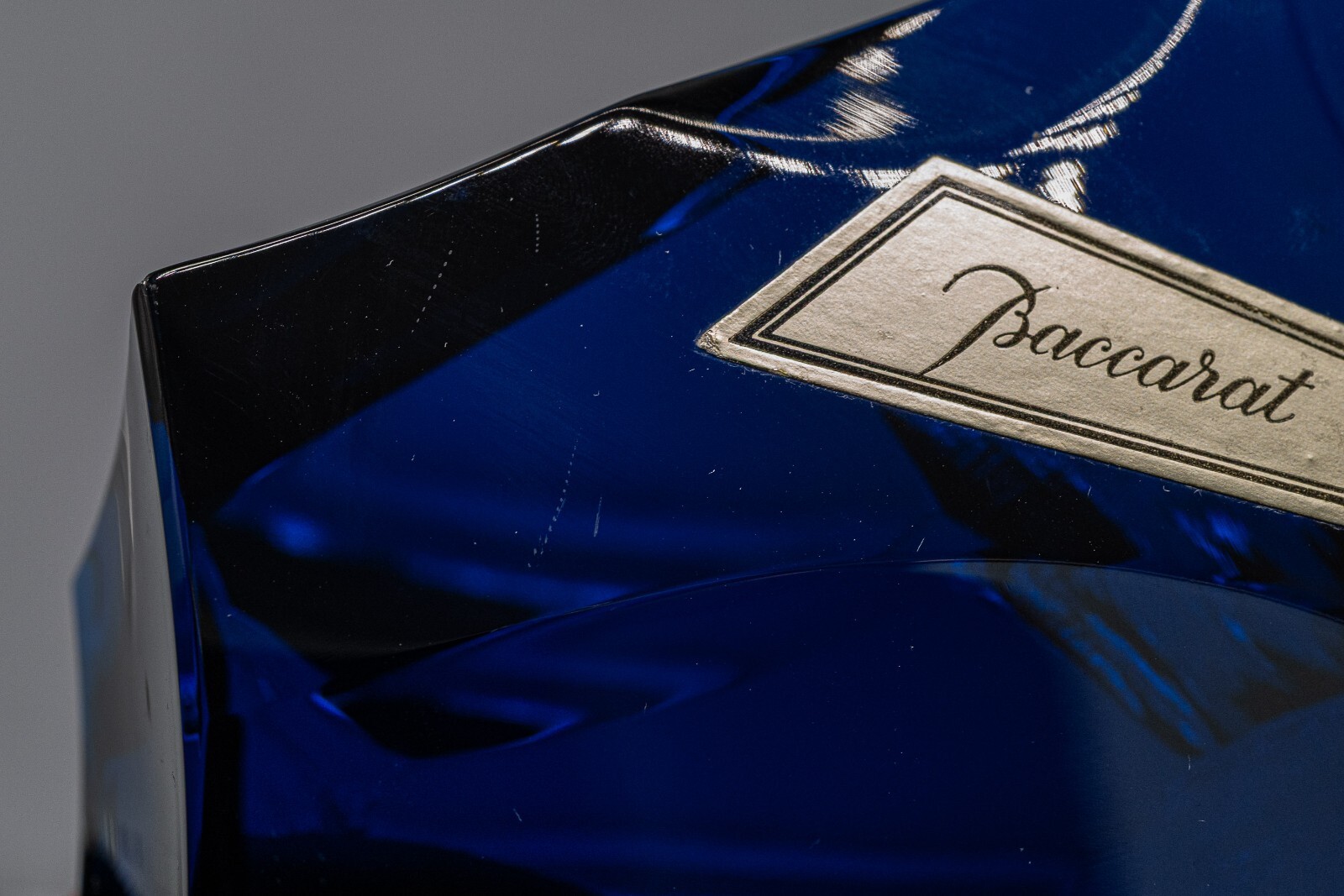 DAMAGED Baccarat Crystal Iceberg Glass Ice Chunk Sculpture 6 7/8″ – Blue