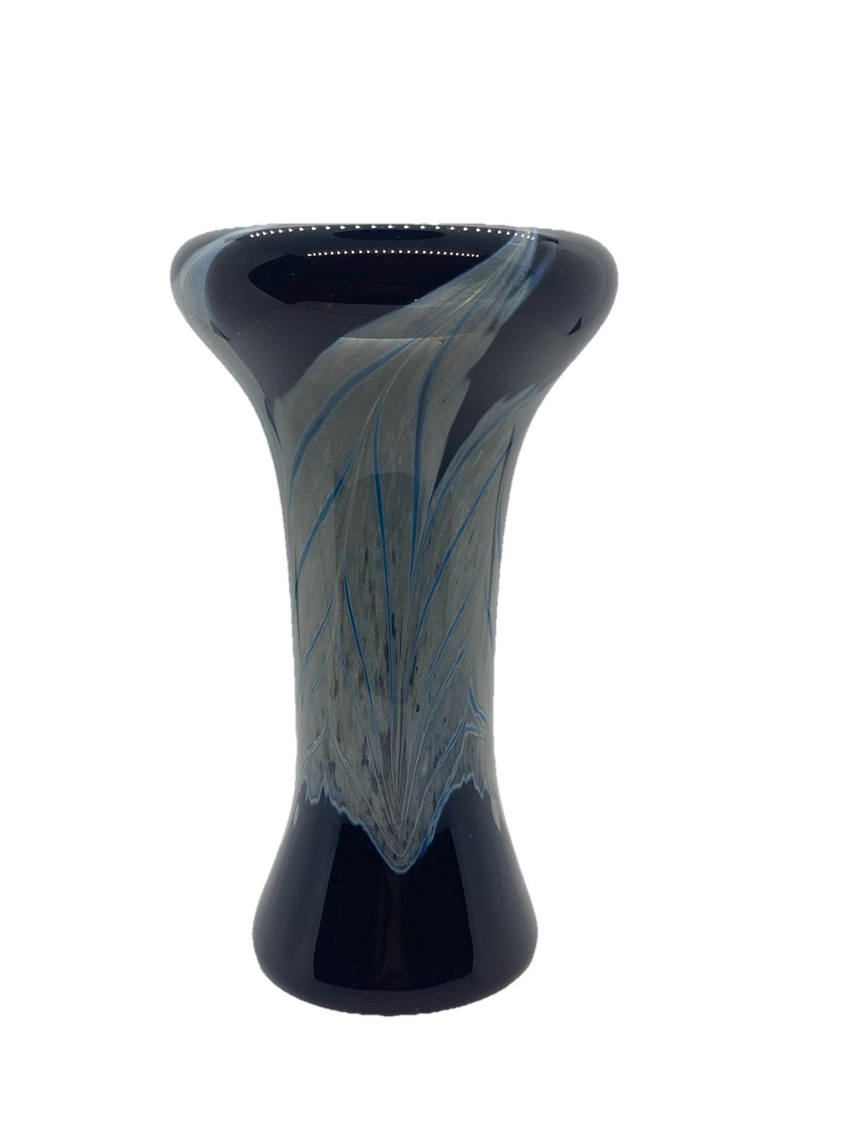 VTG Diane Coyle signed 1984 hand Blown art glass vase vintage 6 1/2″ encased