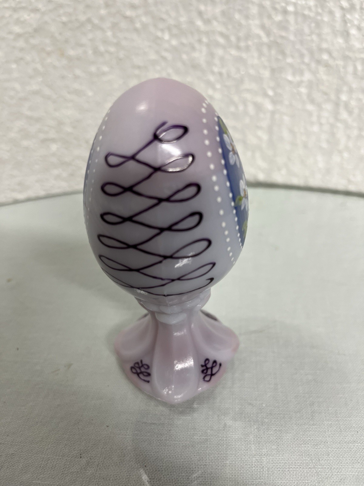 Fenton Spring 1999 Blue Burmese Collector Egg 5146 A2 #1433/3000