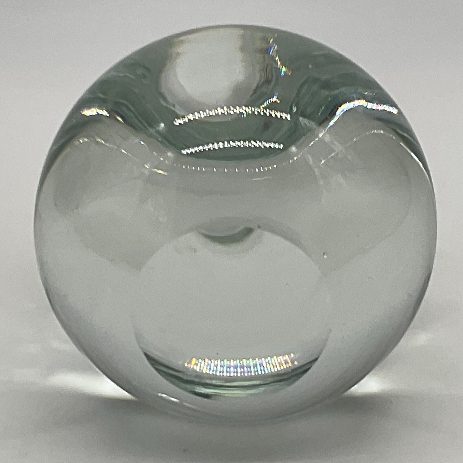 Murano Crystal Clear Glass Apple Paperweight 3 Inches Tall Fab Teachers Gift