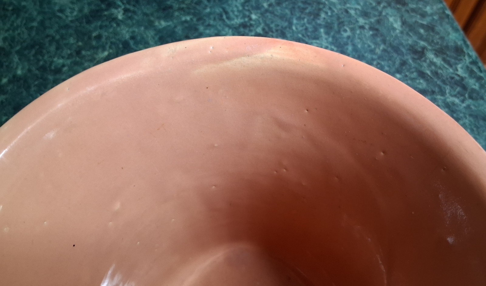 Vintage McCoy Pottery Peach Ivy Berries Large Flower Pot 7 3/4″ Diam