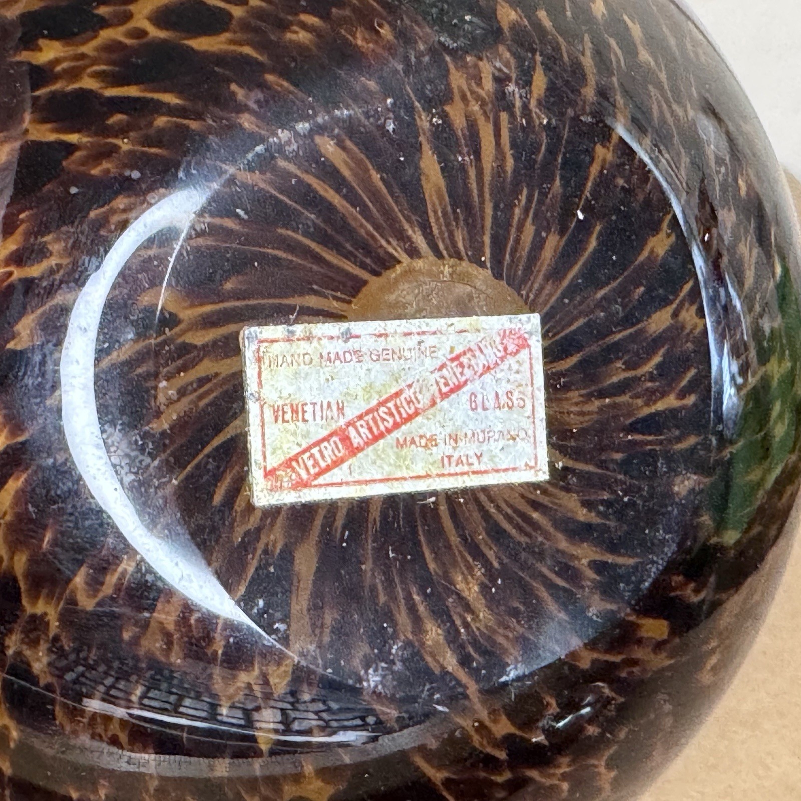Vtg Murano Vetro Artistico Veneziano Art Glass 5½” 4½lb Ball Paperweight Italy
