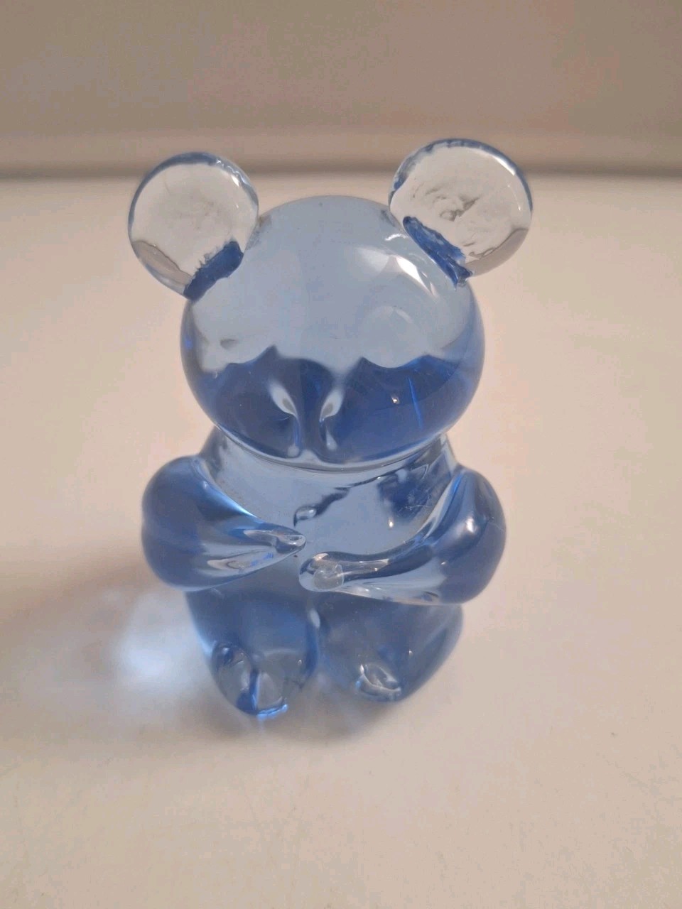 United States Commemorative Fine Art Gallery Blue Glass Koala Bear Figurine (B)