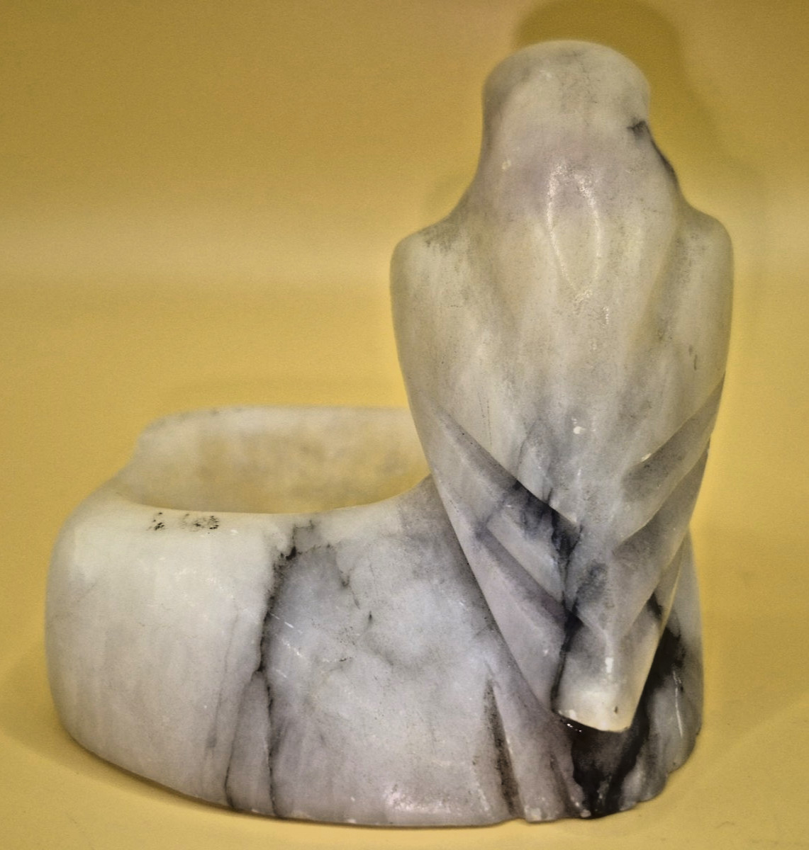 VTG Alabaster stone BIRD trinket dish ash tray made in Italy era 1960’s