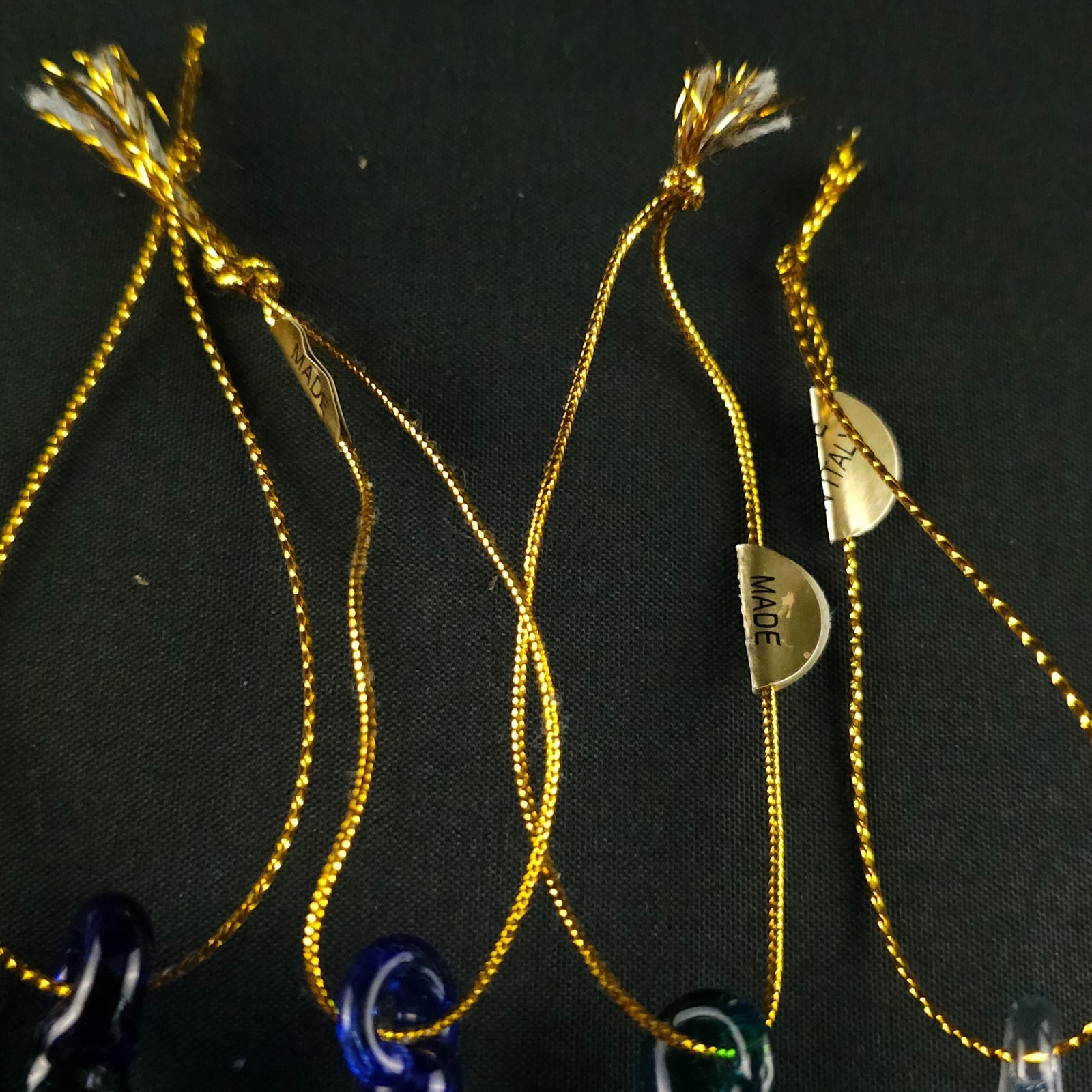 Lot of 8 Icicle Ornaments Handblown Murano? Art Glass 3.25″ – 4″ Made in Italy