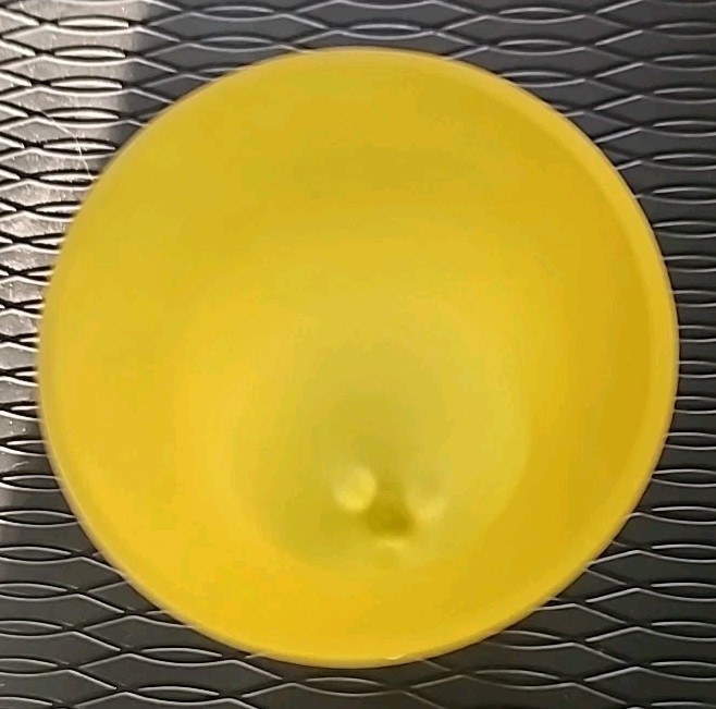 7-1/4″ Empoli/Empoli Style 3 Footed Yellow Art Glass Bud Vase