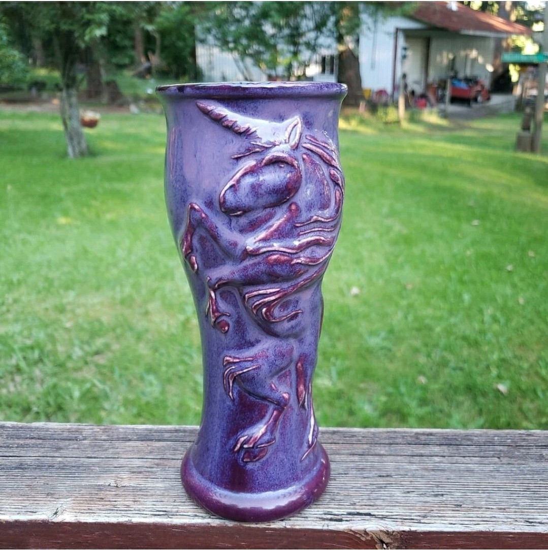 2005 25th Anniversary SGARBOROUGH FAIRE Ceramic Glass – Handmade – 7.5″ TALL