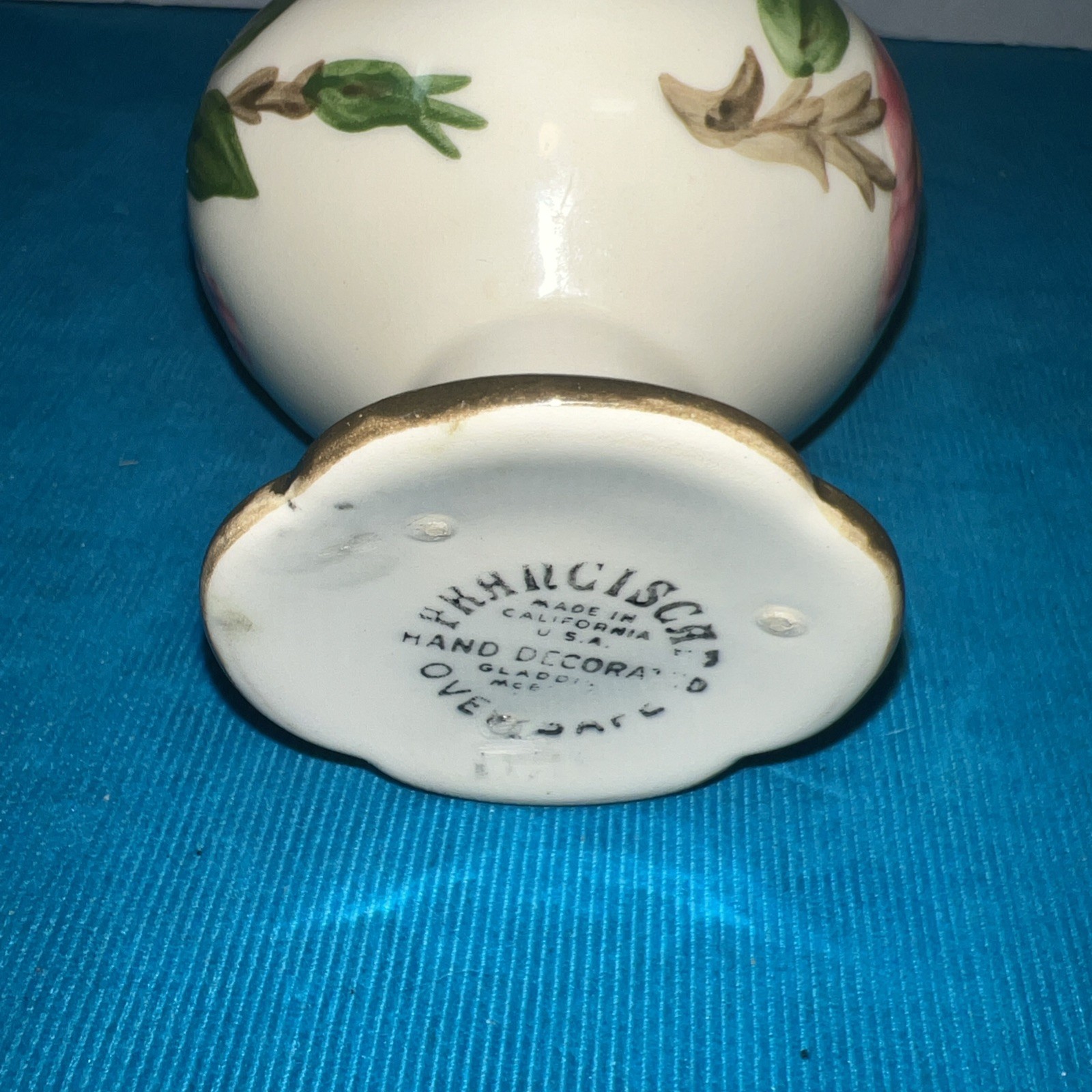 Vintage Franciscan Desert Rose 3″ Candlestick Holders Dessert Cup USA California