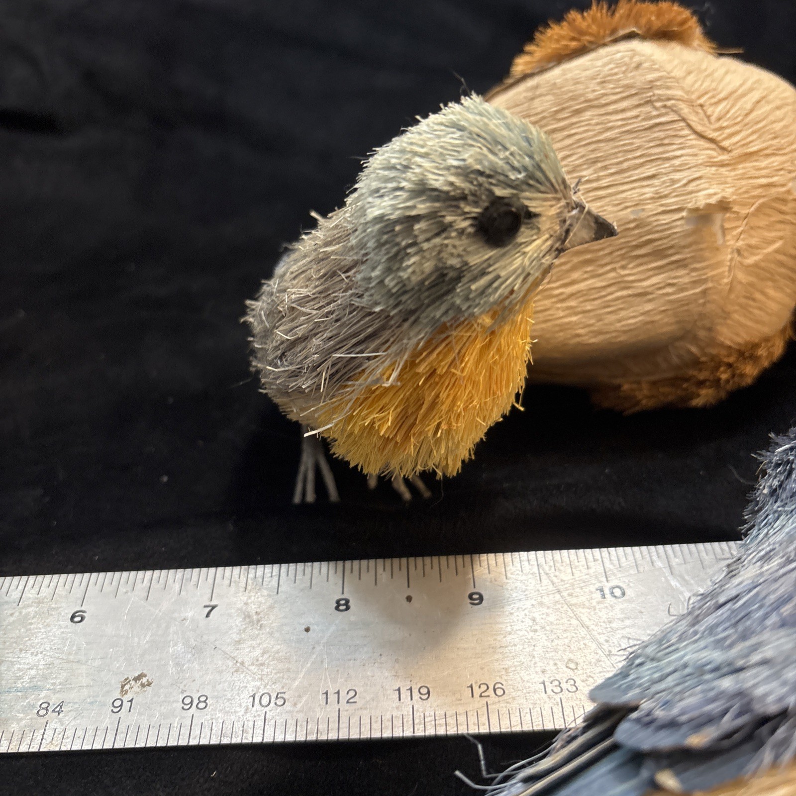 Hand Made Birds Mother Chicks Bluebirds Hand Crafte Pier One Imports Freeship!