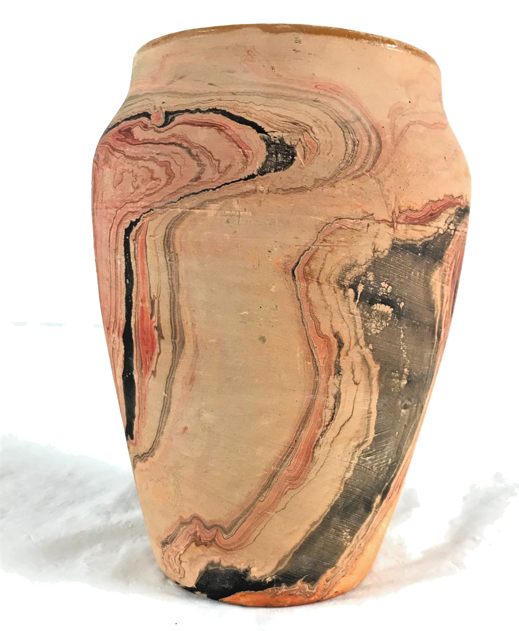 vintage Badlands 6″ Art Pottery Swirl Clay Vase – Rustic