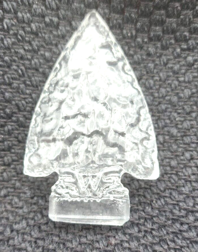 Wilkerson Crystal Clear Solid Arrowhead Indian Arrow Head Art Glass Figurine