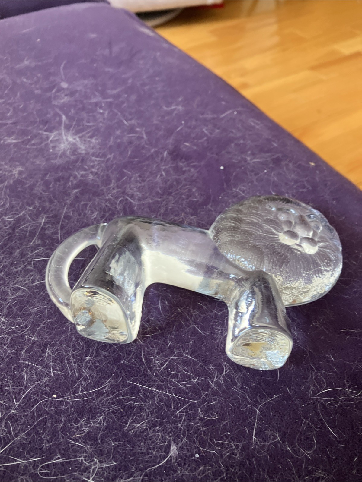Bertil Vallien for Kosta Boda Art Glass Lion Figurine Flat Back Zoo Series