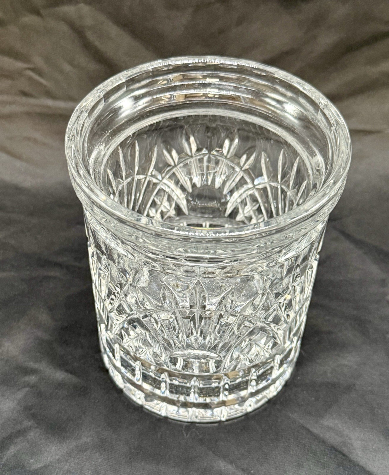 Shannon Crystal Biscuit Box Canister No Lid Vase Pinwheel Starburst Timeless