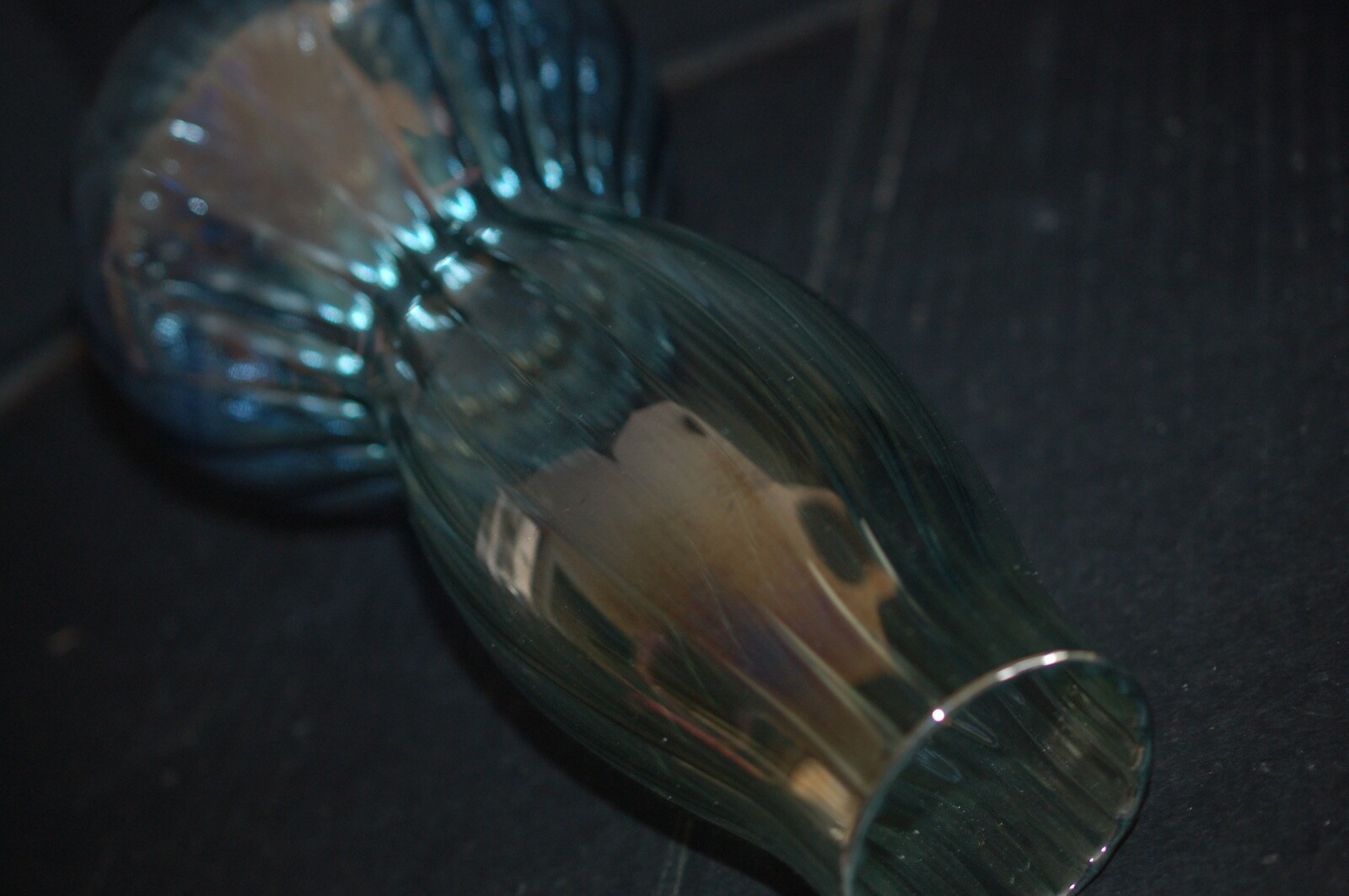 Beautiful Parise Vetro Iridescent Bulbous Vase Italy Handblown