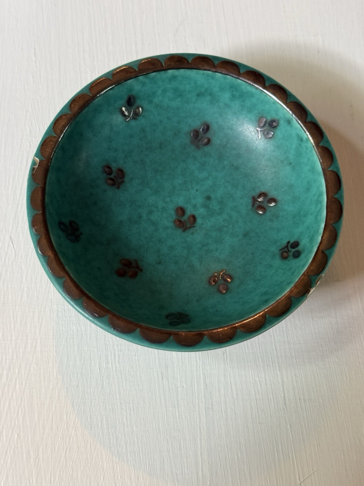 Gustavsberg Argenta VINTAGE 4” Footed Trinket Bowl Made In Sweden