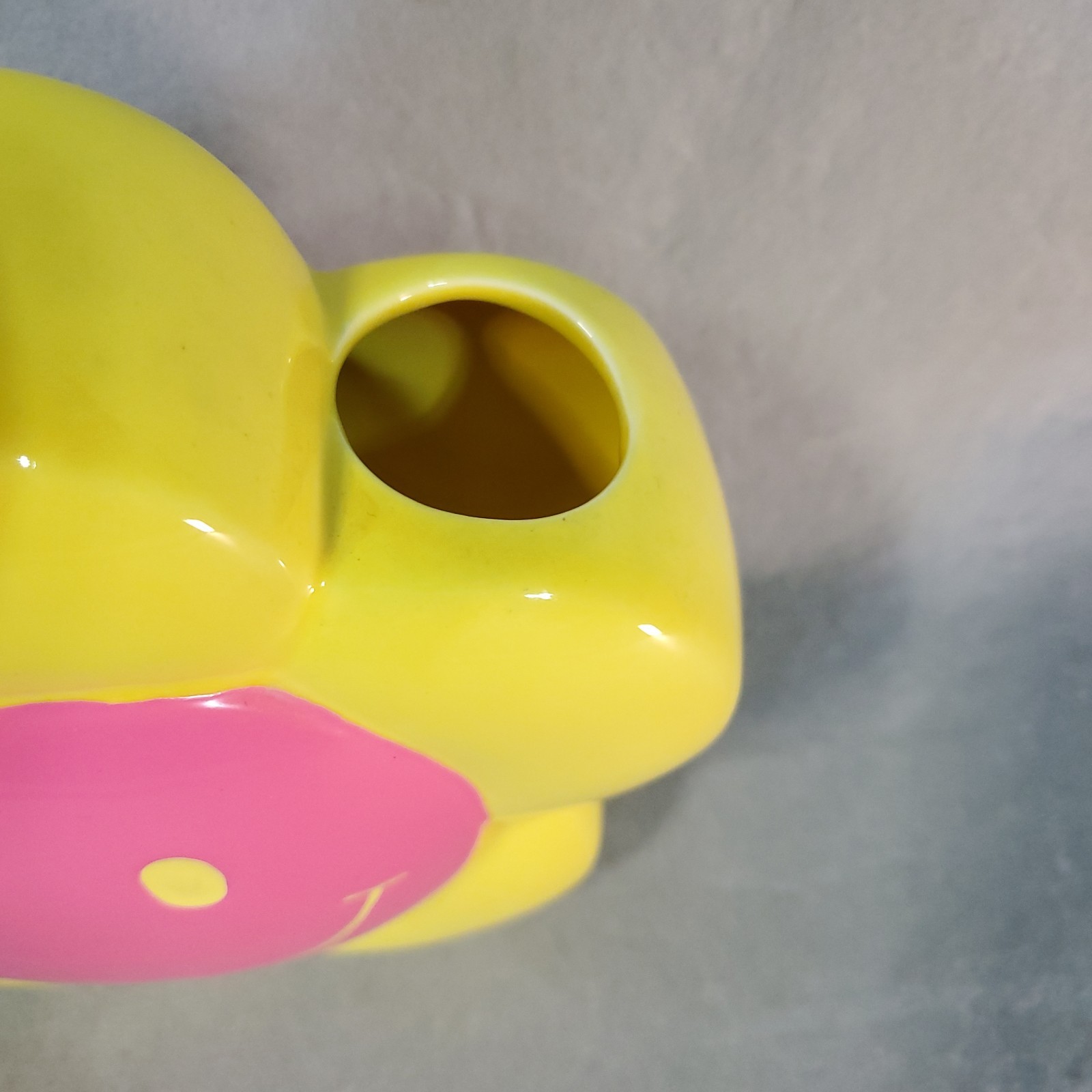 Y2K Smiley Face Pink Daisy Flower Ceramic Decor Vase Planter Retro
