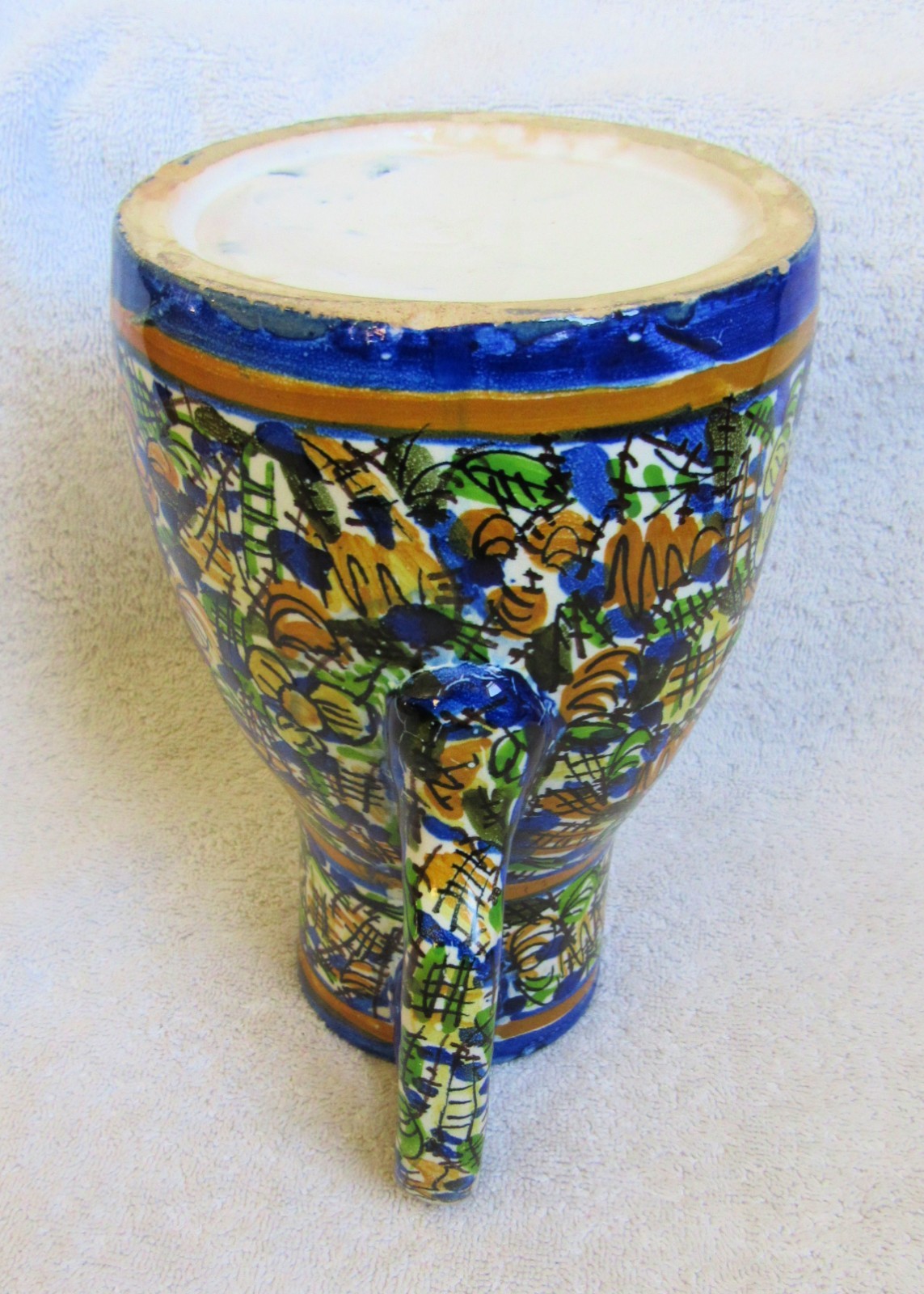 Vintage European Folk Art Pottery Pitcher Czechoslovakia Germany France Italy