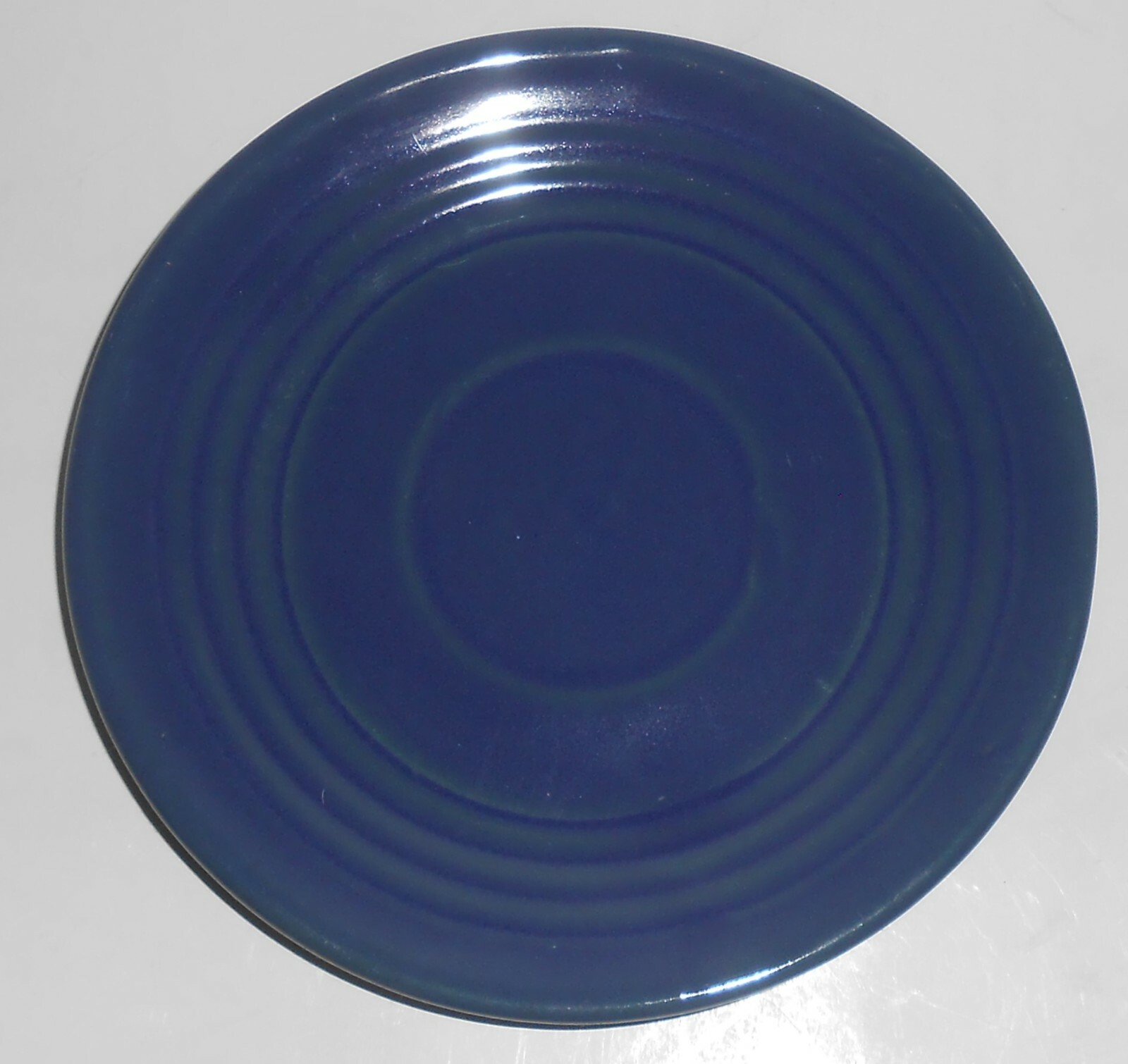 Vintage Bauer Pottery Ring Ware Cobalt Saucer
