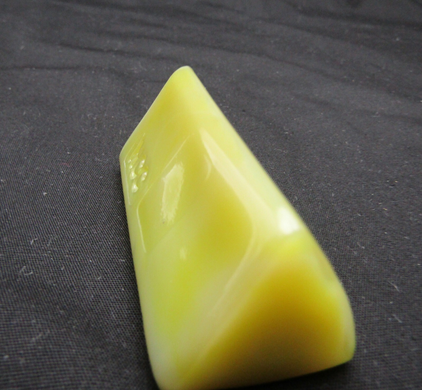 Cambridge Glass Yellow Primrose NCC Dealer Display Sign Prism Plaque Boyd Glows