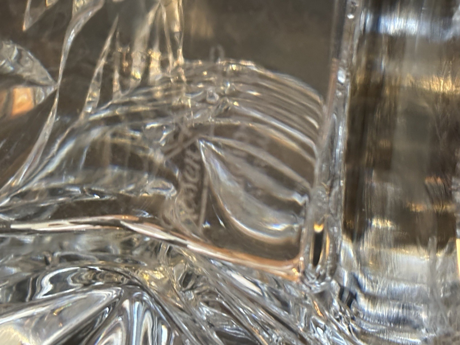 Vtg ROSENTHAL Studio-line 9″ Clear Crystal Crinkle Tutenbag Bag Vase Germany