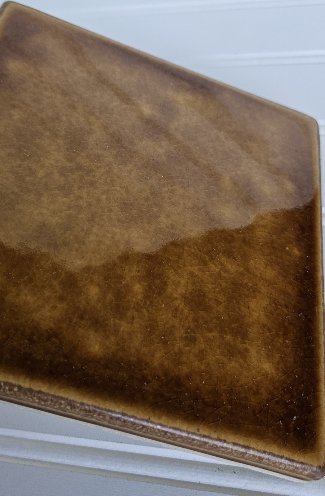 Motawi Tileworks Brown Chestnut Glazed Glossy Tile Ann Arbor Michigan 6×6 -TAA