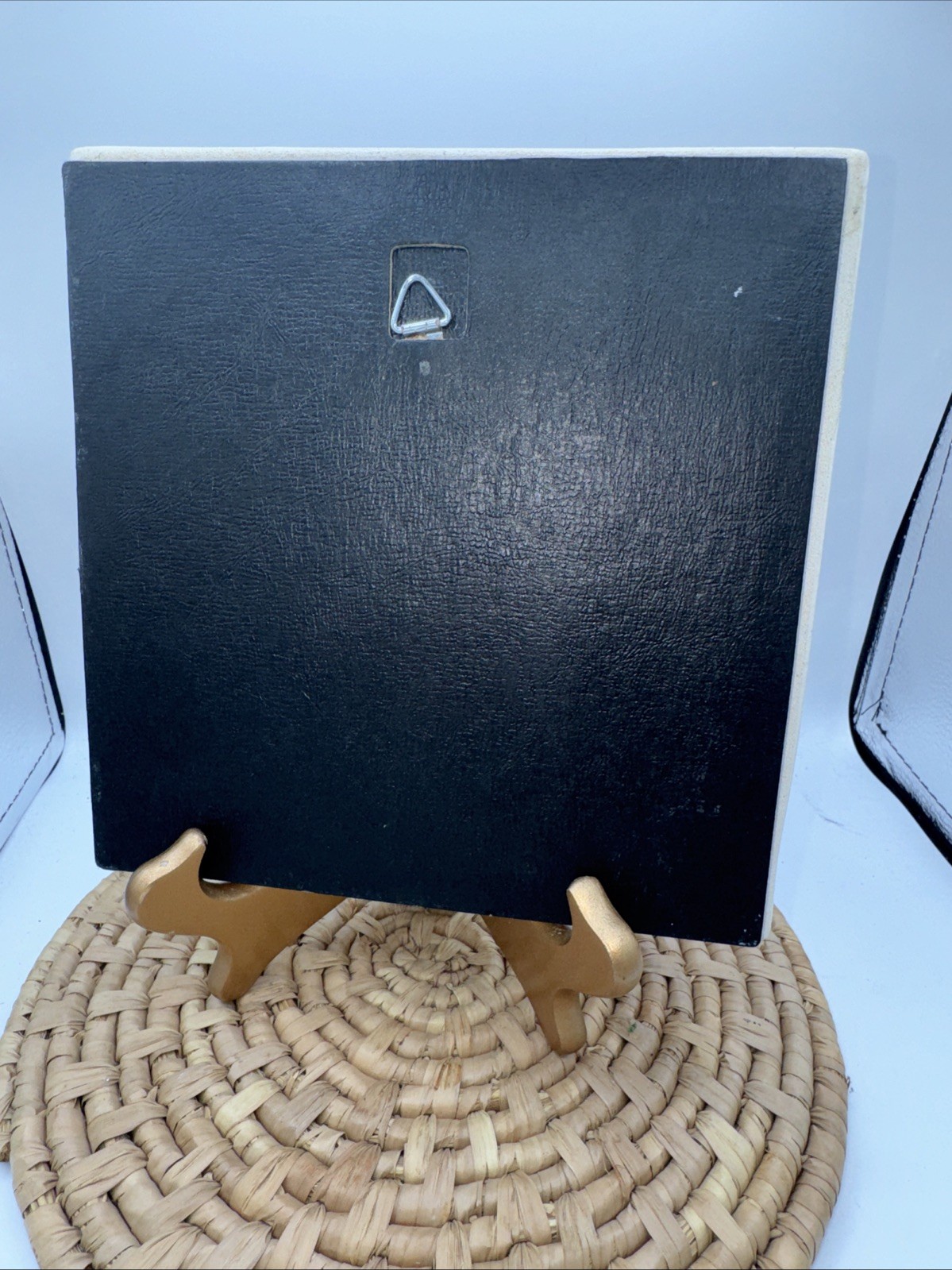 VTG 1990 SANTA BARBARA 8″ ART POTTERY Lemon TILE TRIVET STUDIO DESIGN.