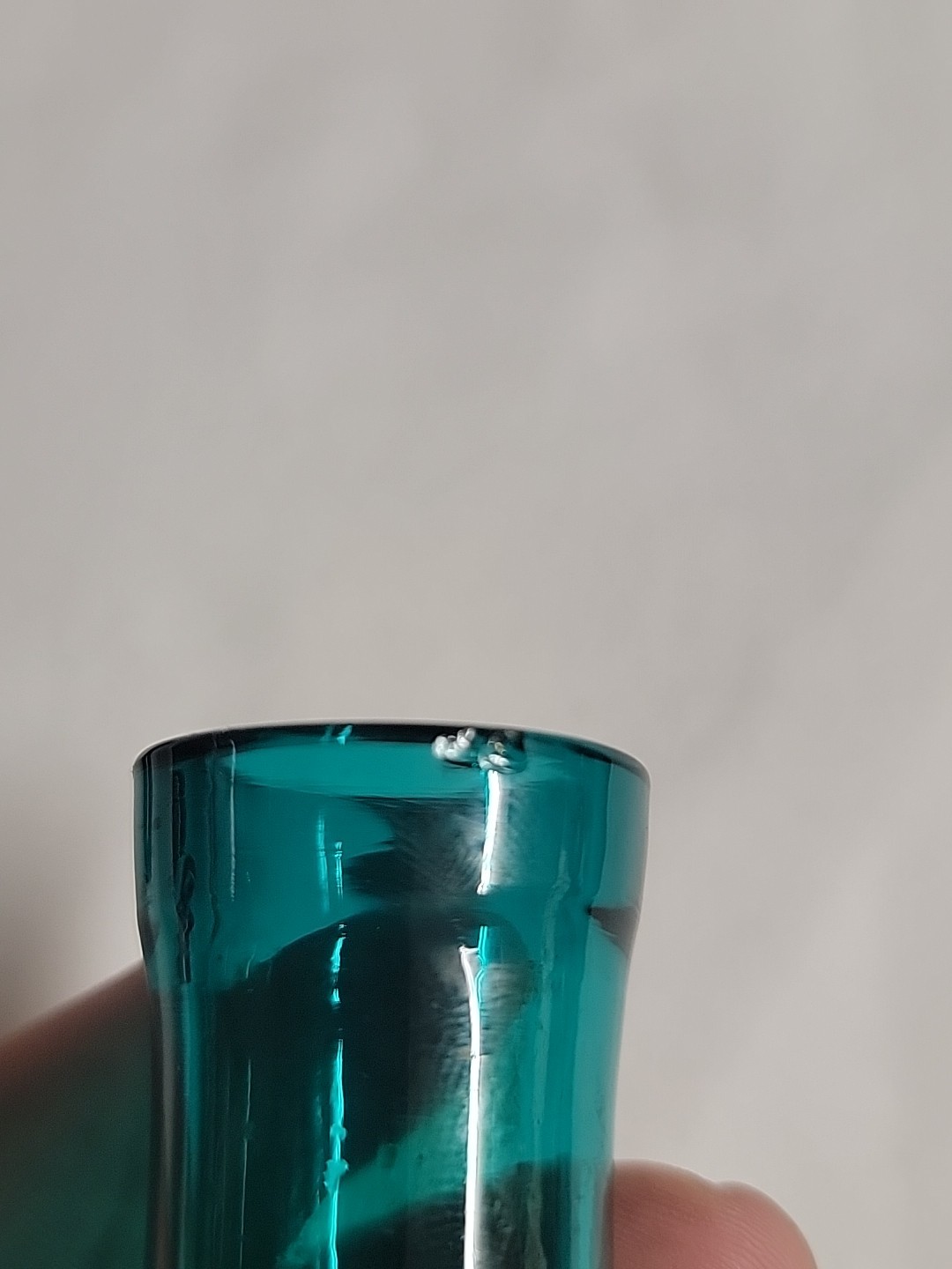 Vintage Decanter Bottle Stopper Light Blue Perfume Art Glass beautiful color