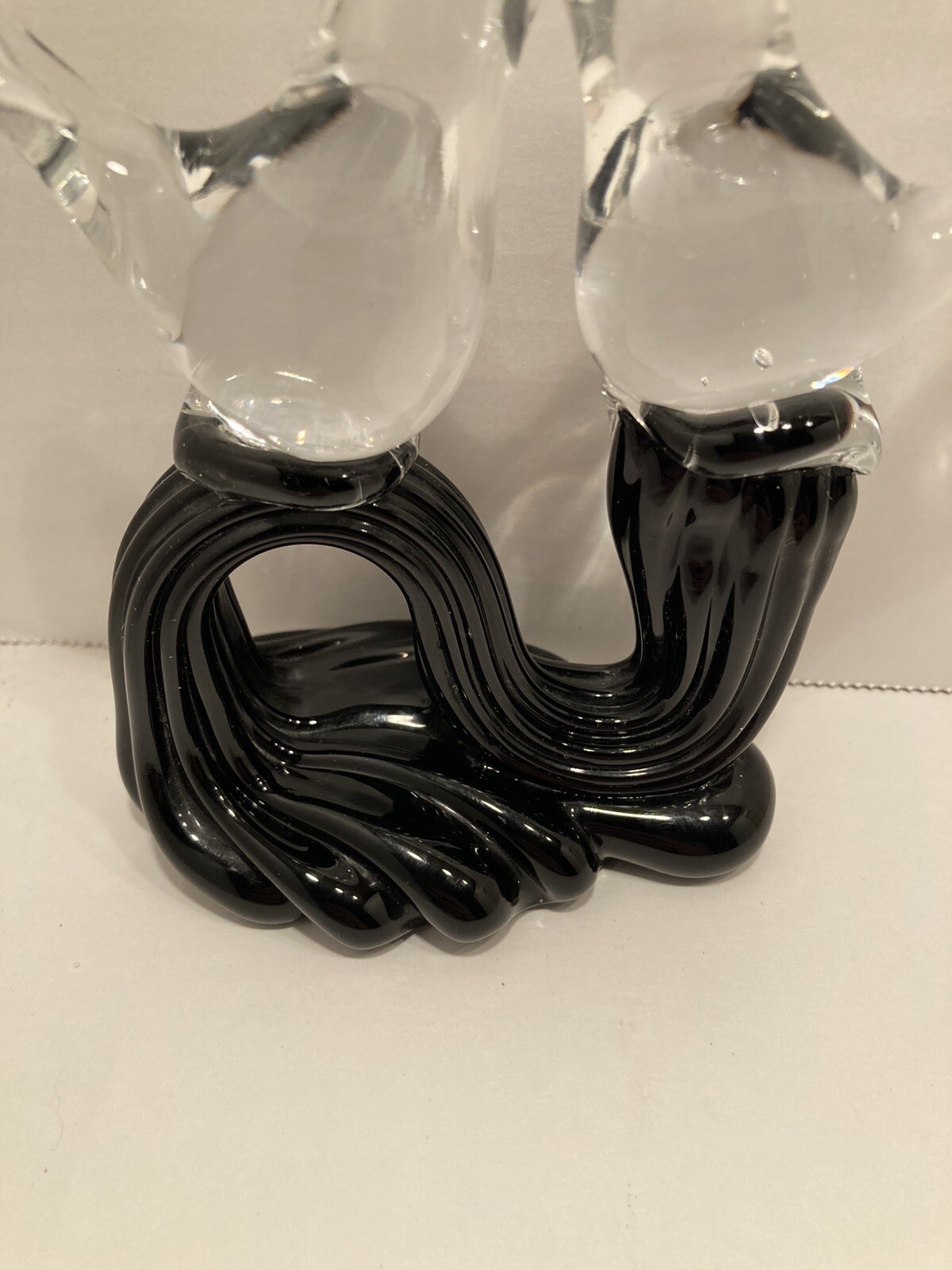 Loving Birds Kissing On Branch Silvestri Art Glass Figurine Love Birds
