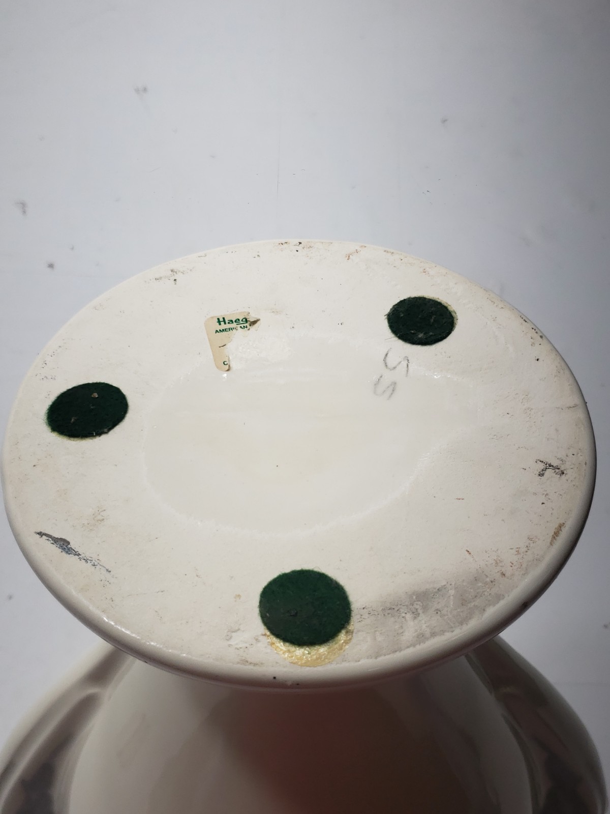 Vintage 1992 Haeger Pottery 12.5″ Floor Vase 9502 Crane / Egret / Heron Handles