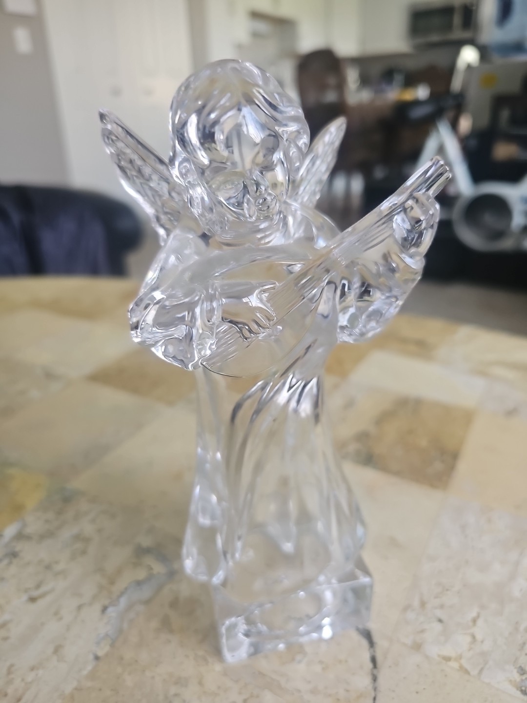 Harp Playing Angel Mikasa Lead Crystal Herald Collection Germany