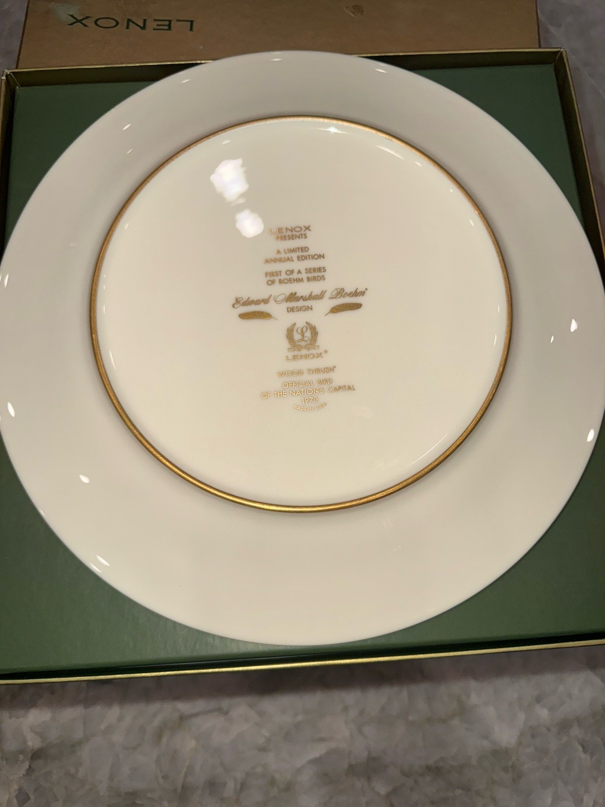 Lenox Boehm Birds Limited Edition 24K Gold complete set of 8 Plates 1974