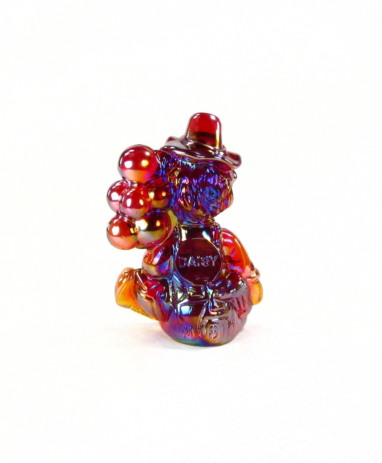 Mosser Glass Red Carnival Balloon Clown “Daisy” 1981 – Some UV Glow