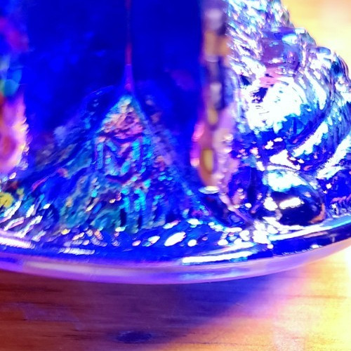 Cobalt Blue Carnival 6″ Mosser Glass Hen Jumbo Chicken Covered on Wide Rim Base