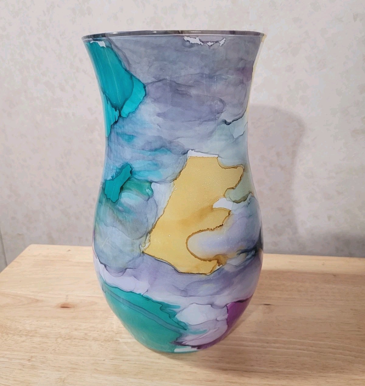 Vaso Claudia Bouquet Vase Art Glass Murano Watercolor Multicolor Shiny Glossy