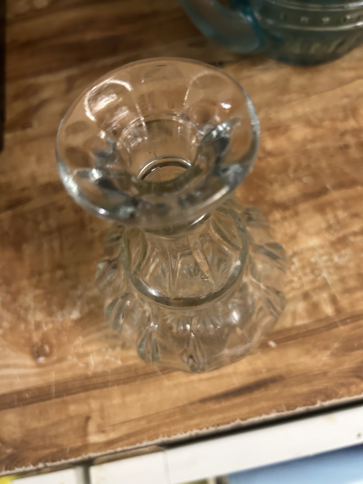 Early American Pattern Glass Bud Vase, 5 1/2 Inches Tall, Heavy