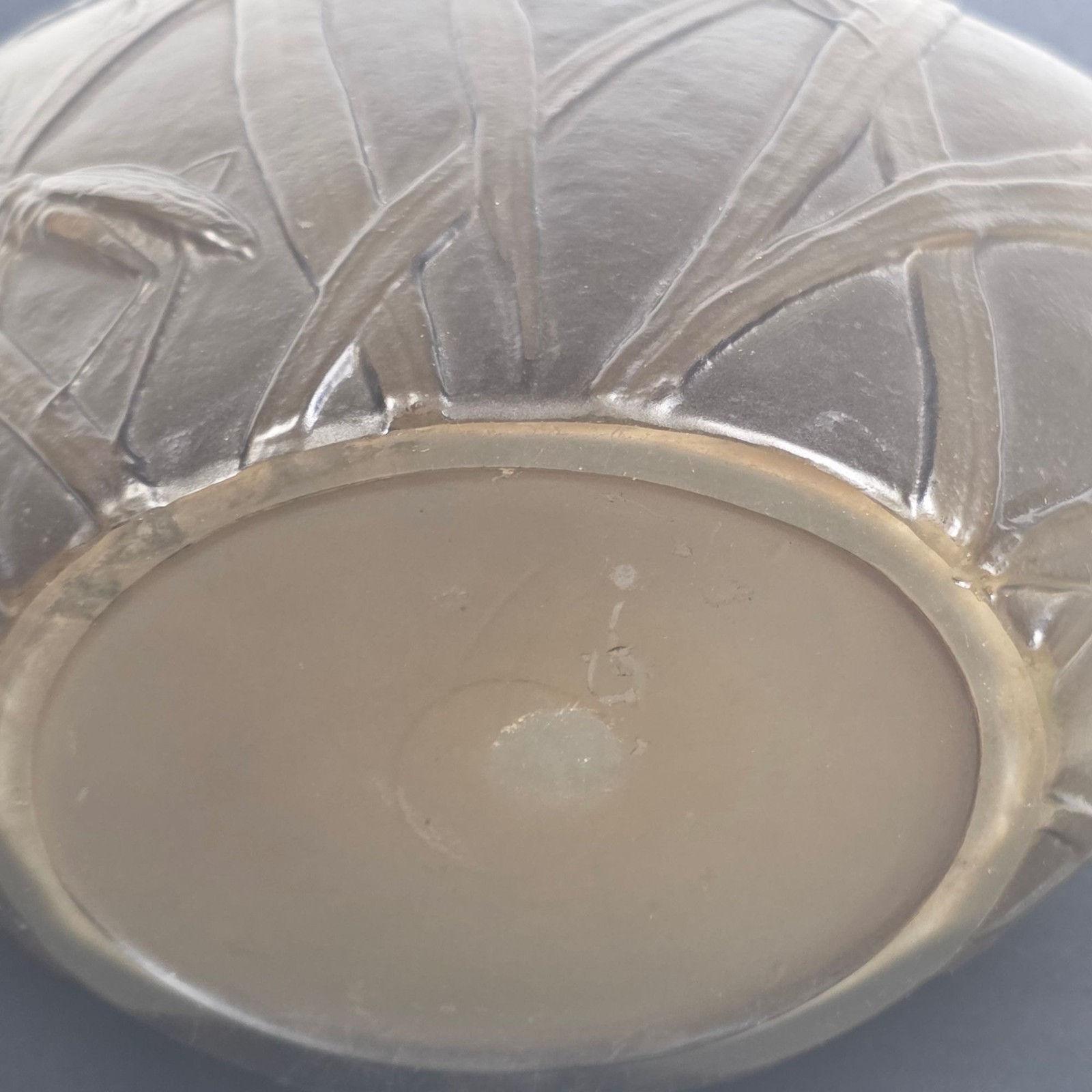 Vintage Phoenix Consolidated Glass Katydid Vase Reuben Haley Brown Sepia