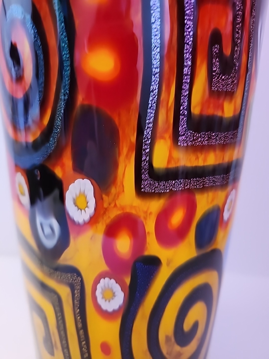 Mad Art Signed Glass Vase 2004 14″ Excellent
