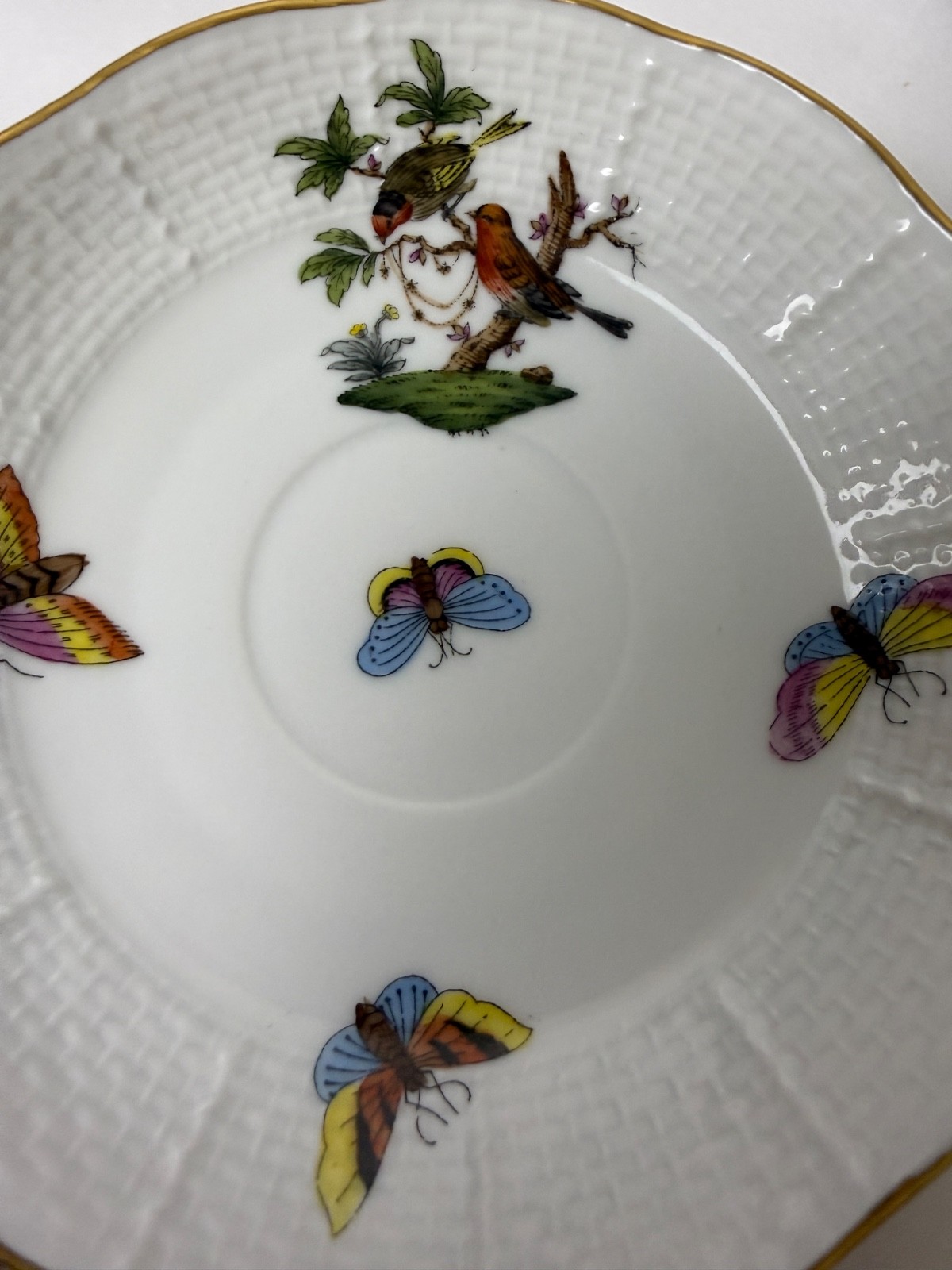 Vintage Herend Rothschild Bird Oiseaux Collection- 9 pieces Coffee / Tea Hungary
