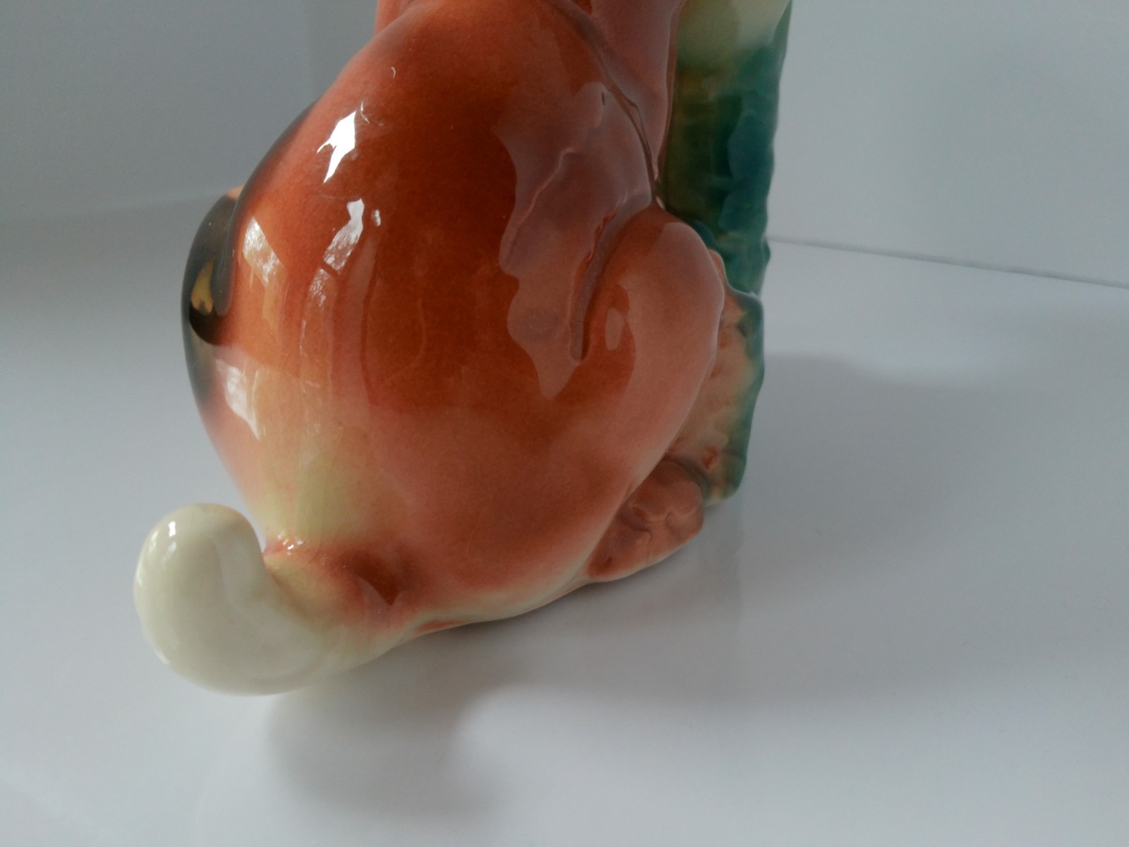 Vintage 1950’s Royal Copley Puppy DOG At Mailbox Flower Succulent Planter 8″