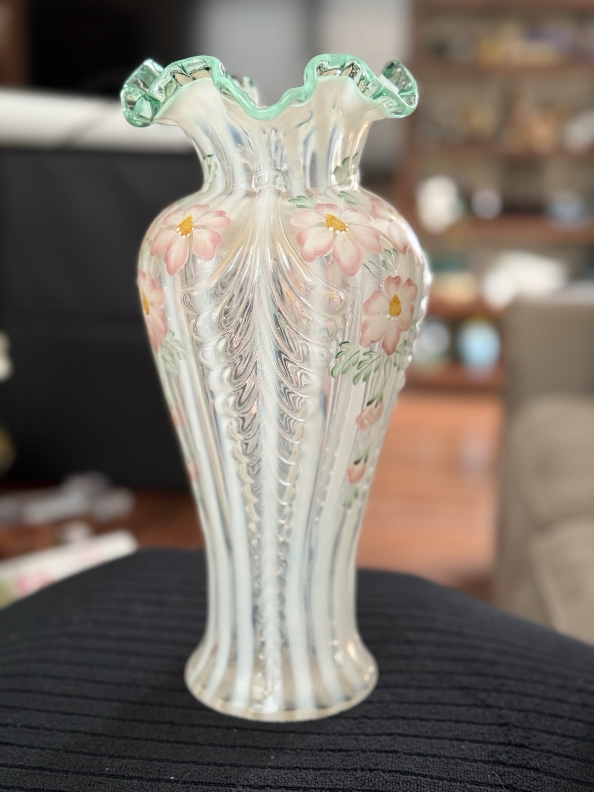Fenton Art Glass “Meadow Beauty” vase