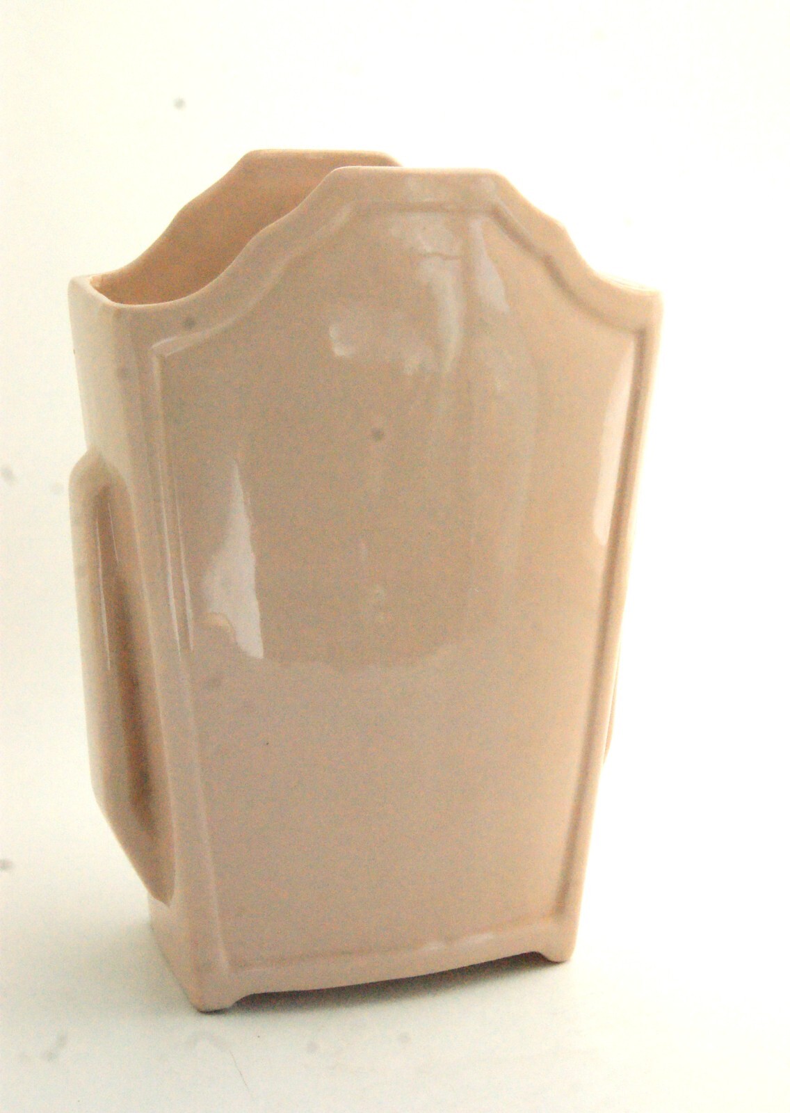 Vintage Hull Art Pottery Rosella Dogwood Vase Pink/Peach White R-14 8 1/2”