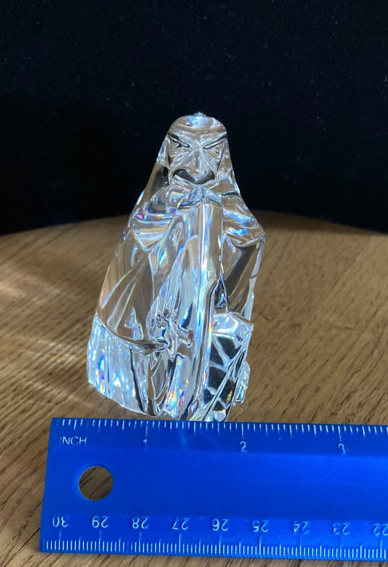 Steuben Signed Crystal Bald Eagle Lloyd Atkins Textured Sculpture Paperweight