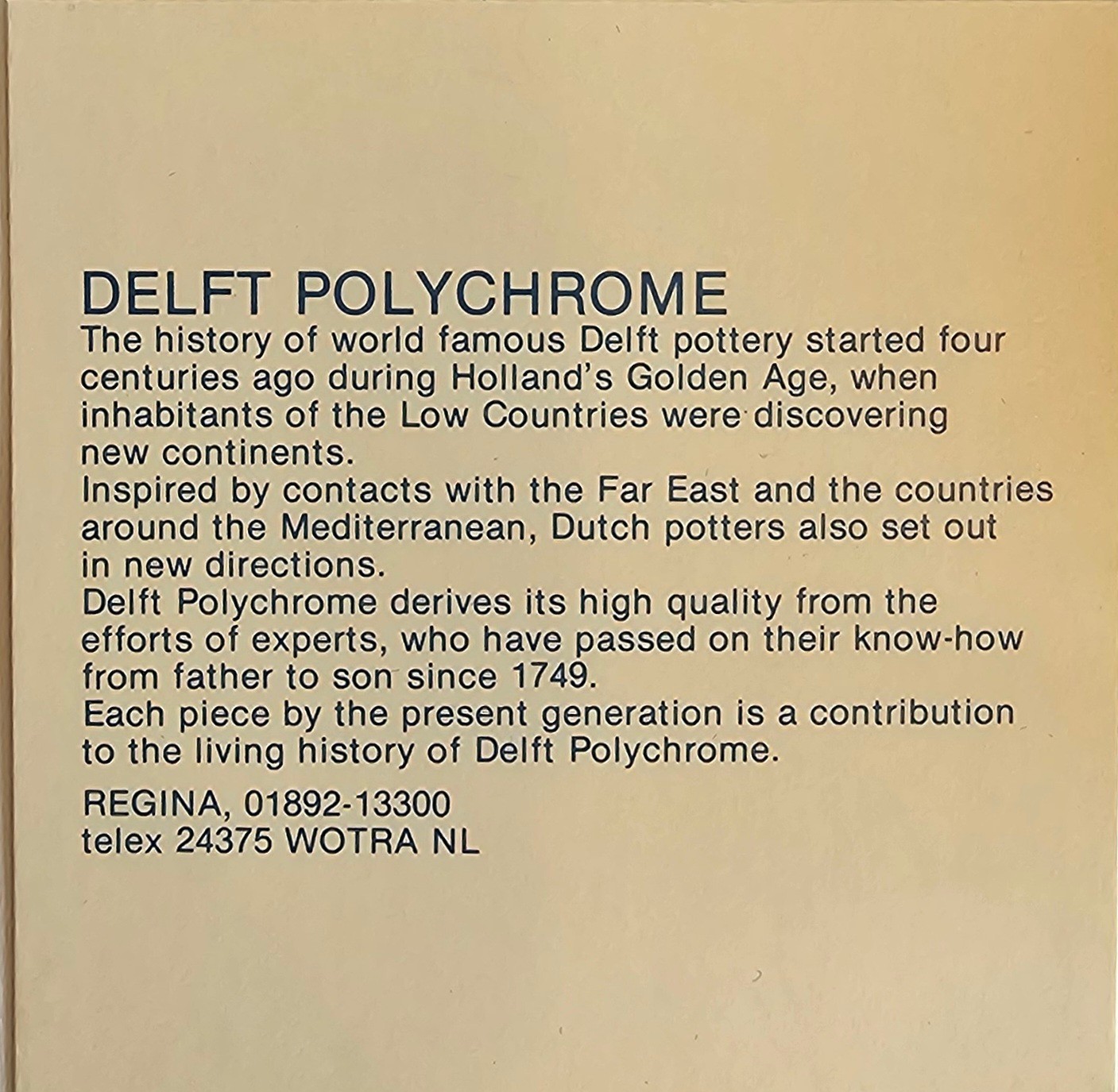KLM Business Class Vintage Polychrome Tile Coaster