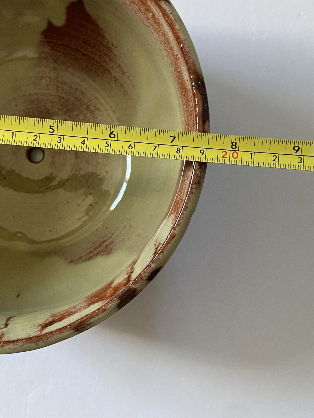 Shallow Hand Thrown Stoneware Planter Rust Signed Herbs Succulents Drainage Hole