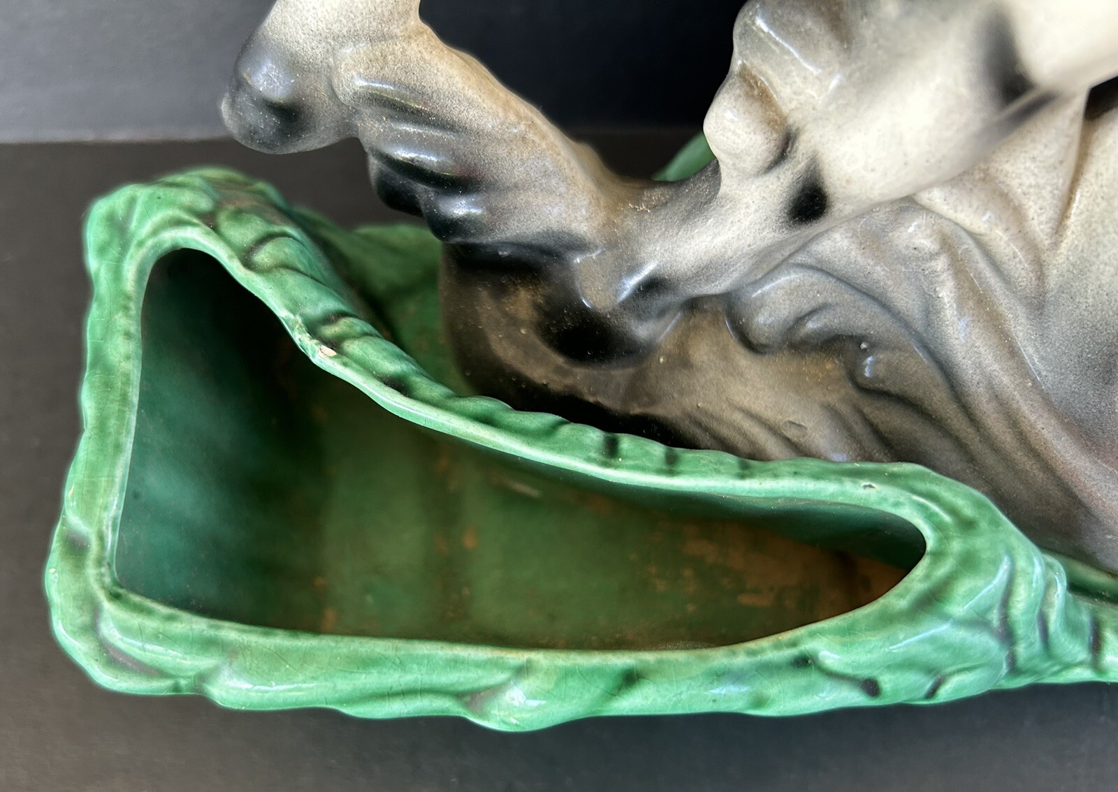 California Pottery Zebra Ceramic Planter Lane & Co Mid Century 1952 Mid Century