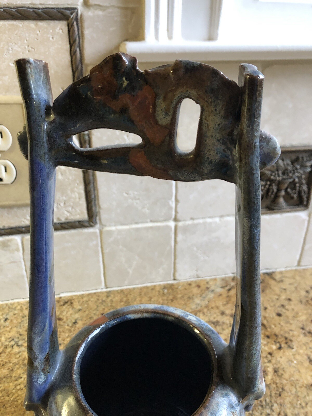 Wishing Well – Wishon Harrell Signed Pottery / Basket Blues – Muncie,Indiana