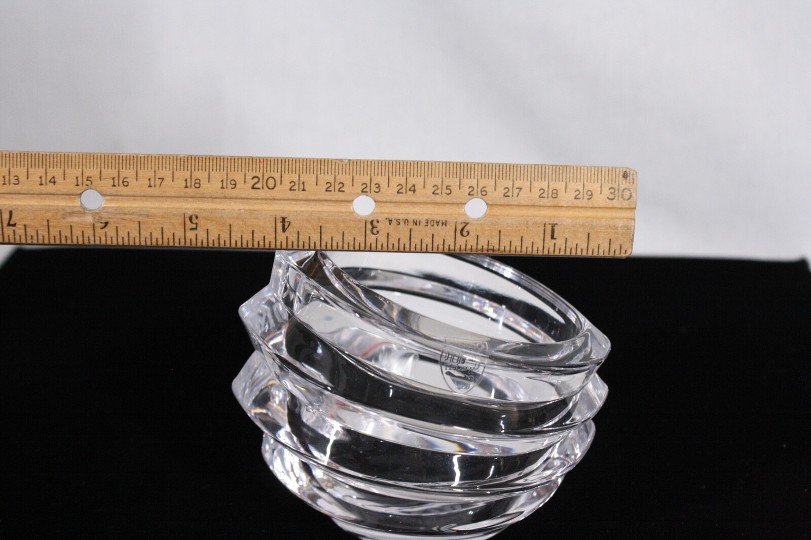 ORREFORS CRYSTAL ECO CLEAR VOTIVE CANDLE HOLDER 3 1/2″ x 4 1/2″ SQ NEW IN BOX